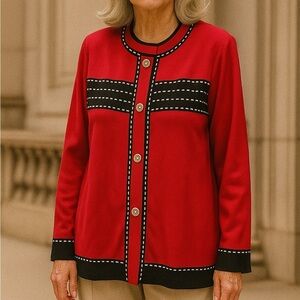 Exclusively Misook Long Blazer Cardigan